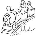 Chickens on a time-traveling train