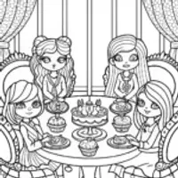 Bratz dolls tea party