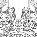 Bratz dolls tea party