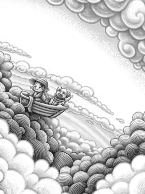 Banban’s cloud adventure coloring pages