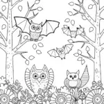 Nocturnal animals in a garden
