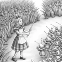 Alice conducting musical insects