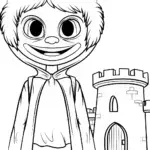 Huggy Wuggy at the poppy castle