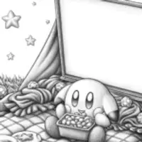 Kirby movie night under the stars