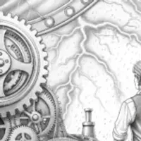 Lightning bolt in a steampunk world