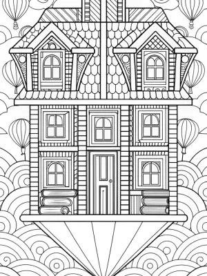 Evelyn’s floating library coloring pages