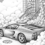 Lamborghini in the cloud castle