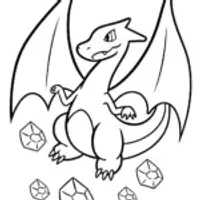 Charizard collecting meteorites