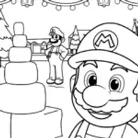 Mario ice sculpting festival