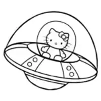 Hello Kitty in her starship