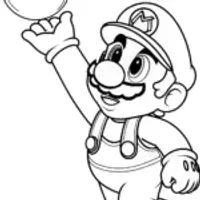 Mario reaching for a bubble