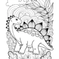 Stegosaurus in a dream world