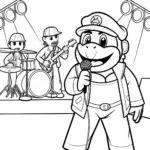 Bowser leads a rock band