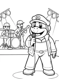 Bowser leads a rock band