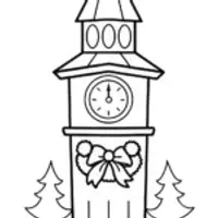 Clock tower Christmas celebration