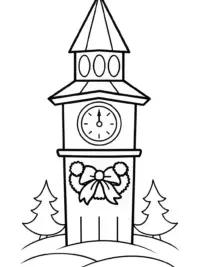 Clock tower Christmas celebration