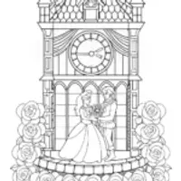 Belle and Beast in the clock tower