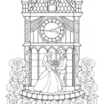 Belle and Beast in the clock tower