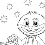Huggy Wuggy gardening in space