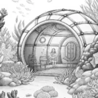Little Mermaid underwater cafe