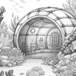 Little Mermaid underwater cafe