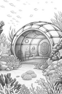 Little Mermaid underwater cafe