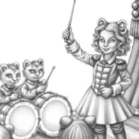 Gabby conducting her kitten band