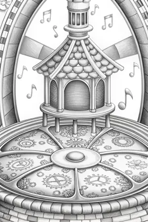 JJ’s musical time machine coloring pages