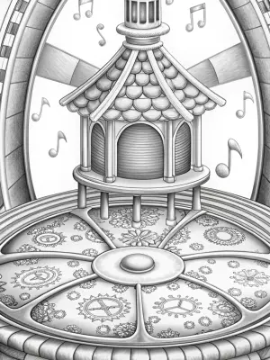 JJ’s musical time machine coloring pages