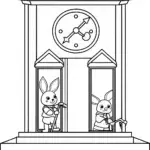 Bunnies working in a clocktower