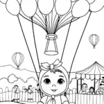 Baby at the balloon festival