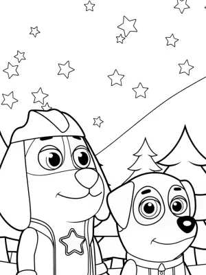 Bluey and Bingo’s starry night adventure coloring pages