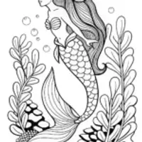 Little Mermaid singing underwater