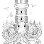 Ollie the octopus at the lighthouse