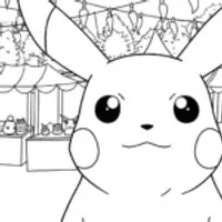 Pikachu at the enchanted market