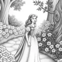 Belle in the magical garden