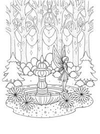 Fairy sculptor in an enchanted glade