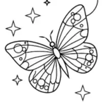 Butterfly cartographer mapping the sky