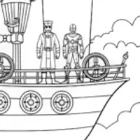 Avengers on a steampunk airship
