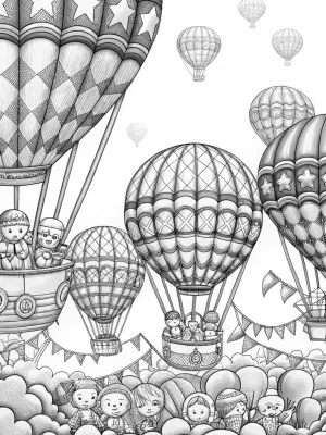 Shopkins hot air balloon festival coloring pages