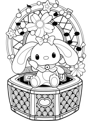 Cinnamoroll’s music box adventure coloring pages