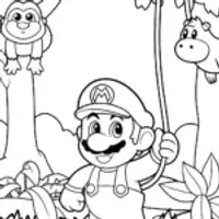 Mario rescuing jungle animals