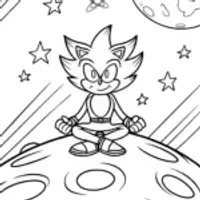 Super Sonic yoga on an asteroid