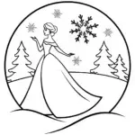 Elsa’s snowball fight