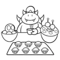 Bowser baking alien treats