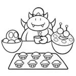Bowser baking alien treats