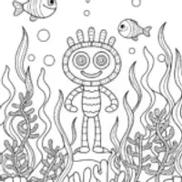 Huggy Wuggy underwater garden