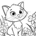 Whiskers the Cat in a garden