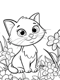 Whiskers the Cat in a garden