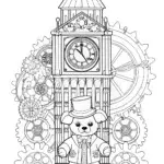 Puppy time traveler at the clock tower